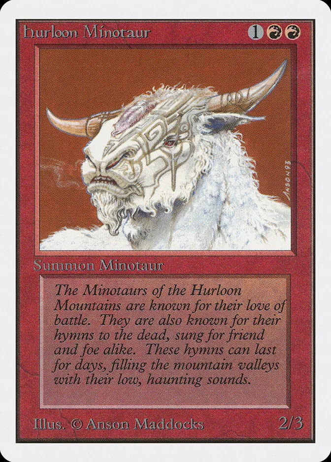 1993 Unlimited Edition Hurloon Minotaur #159 common card image