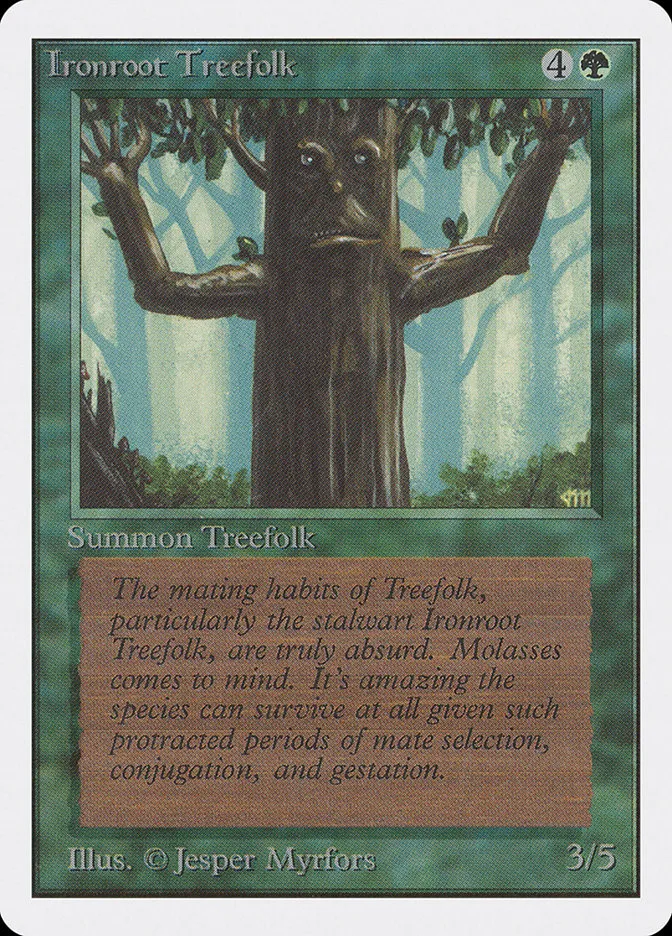 1993 Unlimited Edition Ironroot Treefolk common #204 common card image