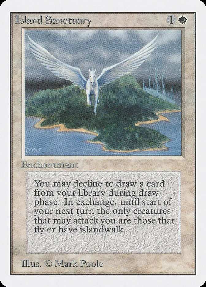 1993 Unlimited Edition Island Sanctuary rare #26 rare card image