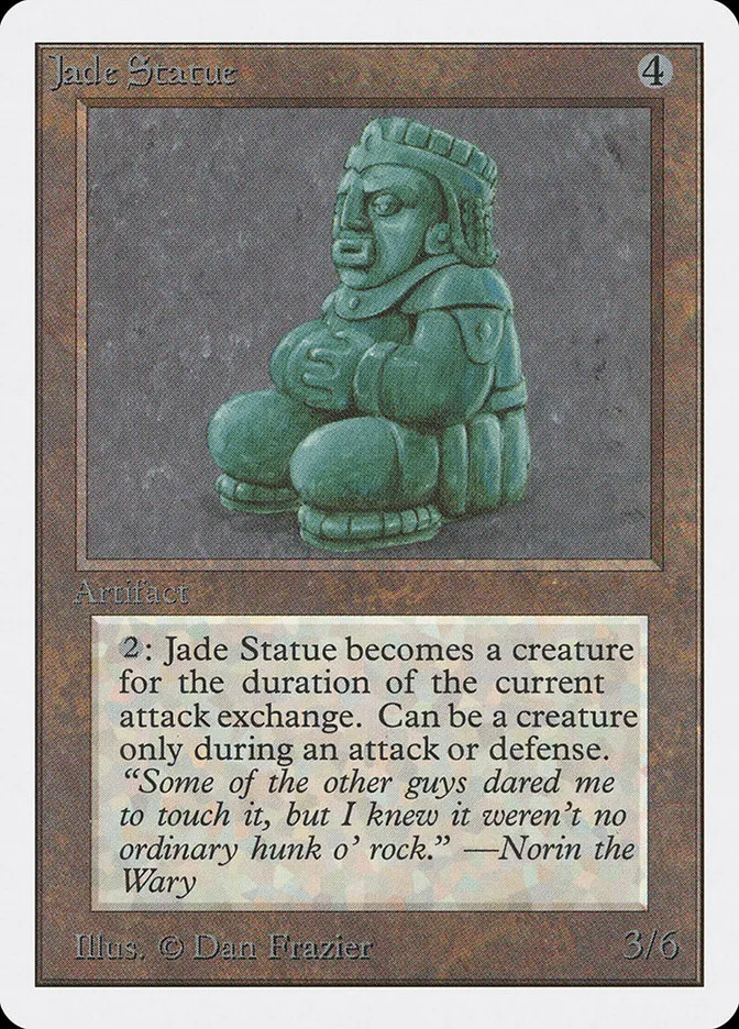 1993 Unlimited Edition Jade Statue uncommon #254 uncommon card image
