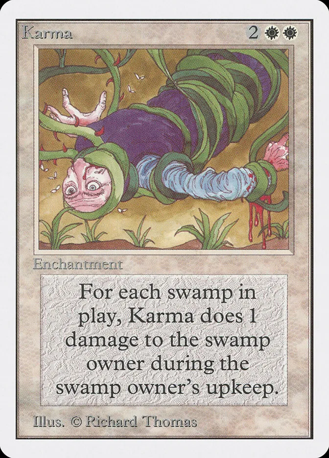1993 Unlimited Edition Karma uncommon #27 uncommon card image