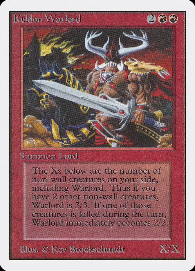 1993 Unlimited Edition Keldon Warlord #161 uncommon card image