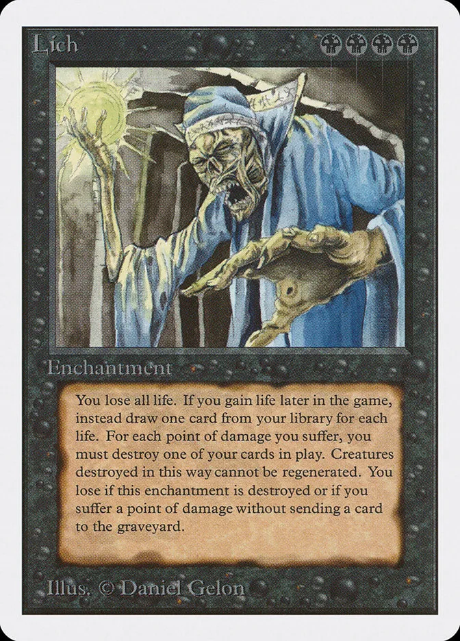 1993 Unlimited Edition Lich rare #114 rare card image