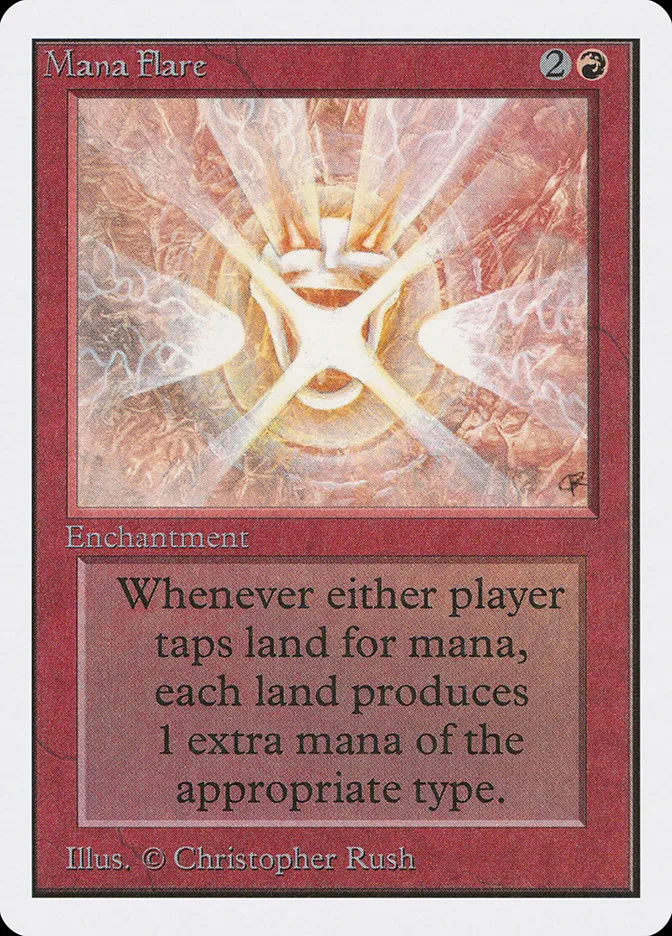1993 Unlimited Edition Mana Flare rare #163 rare card image