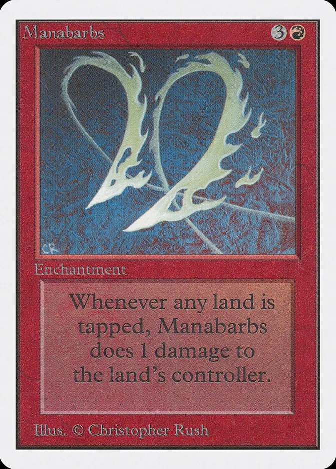 1993 Unlimited Edition Manabarbs rare #164 rare card image