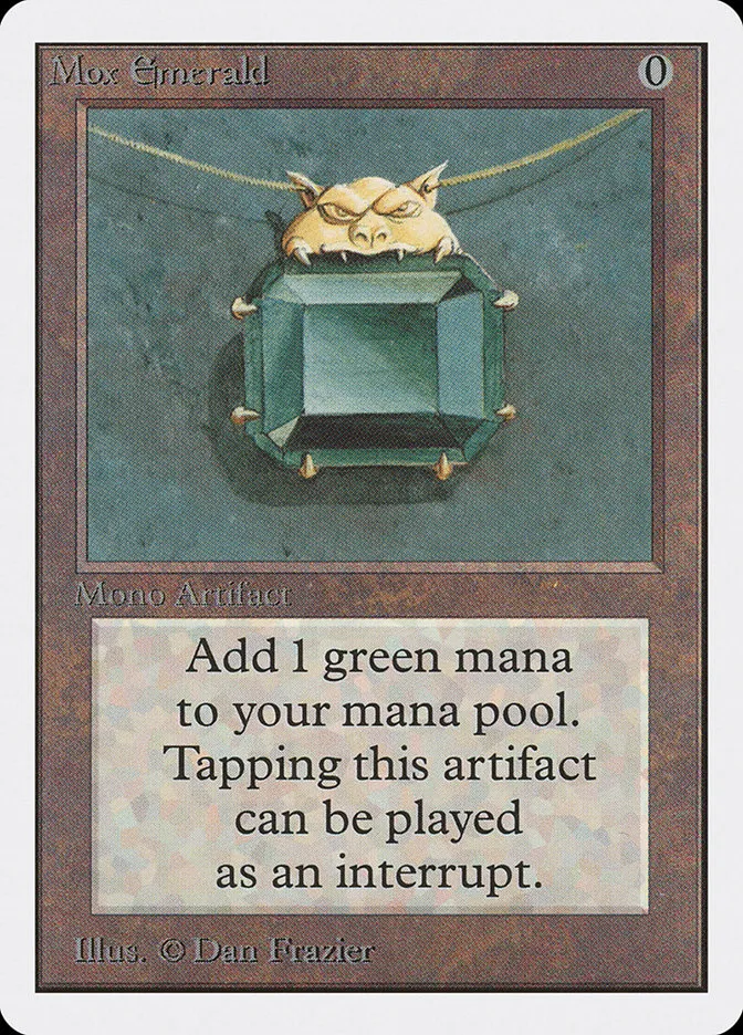 1993 Unlimited Edition Mox Emerald rare #262 rare card image