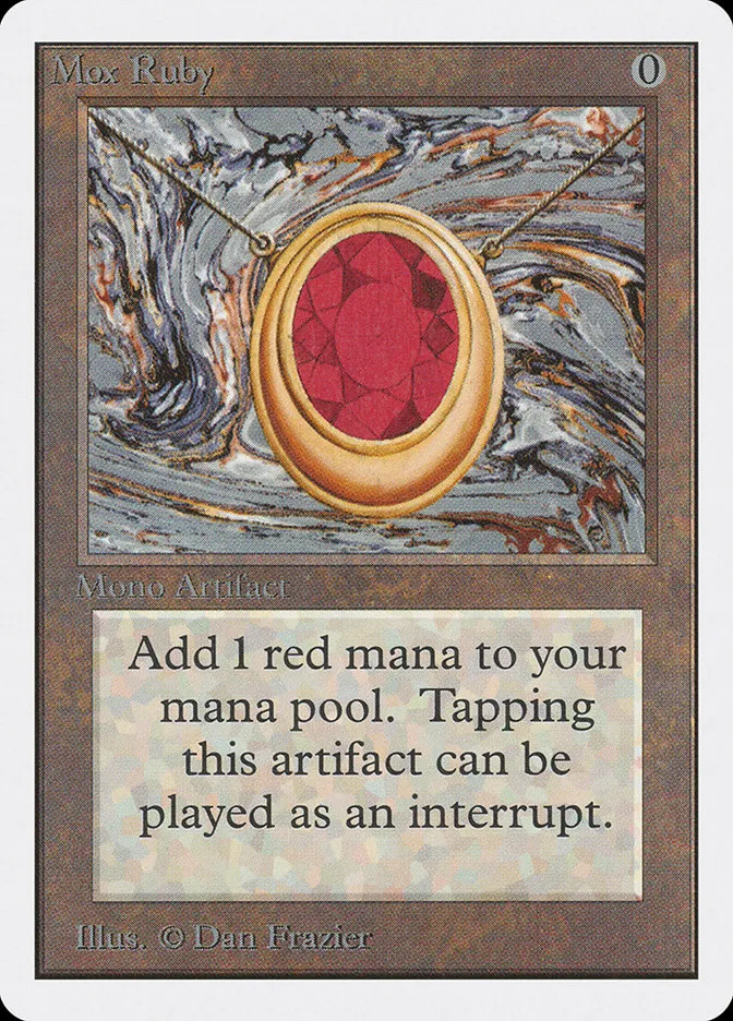 1993 Unlimited Edition Mox Ruby rare #265 rare card image