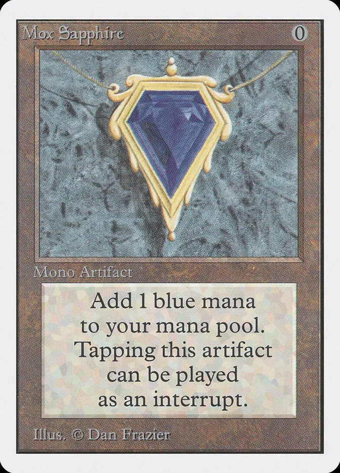 1993 Unlimited Edition Mox Sapphire rare #266 rare card image