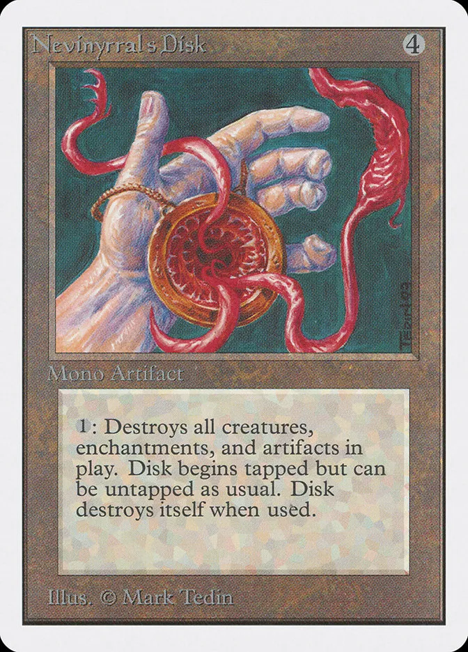 1993 Unlimited Edition Nevinyrral's Disk rare #267 rare card image
