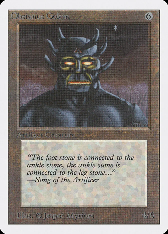 1993 Unlimited Edition Obsianus Golem uncommon #268 uncommon card image