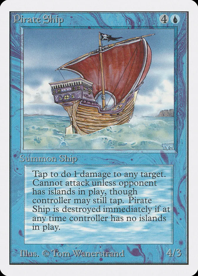 1993 Unlimited Edition Pirate Ship rare #71 rare card image