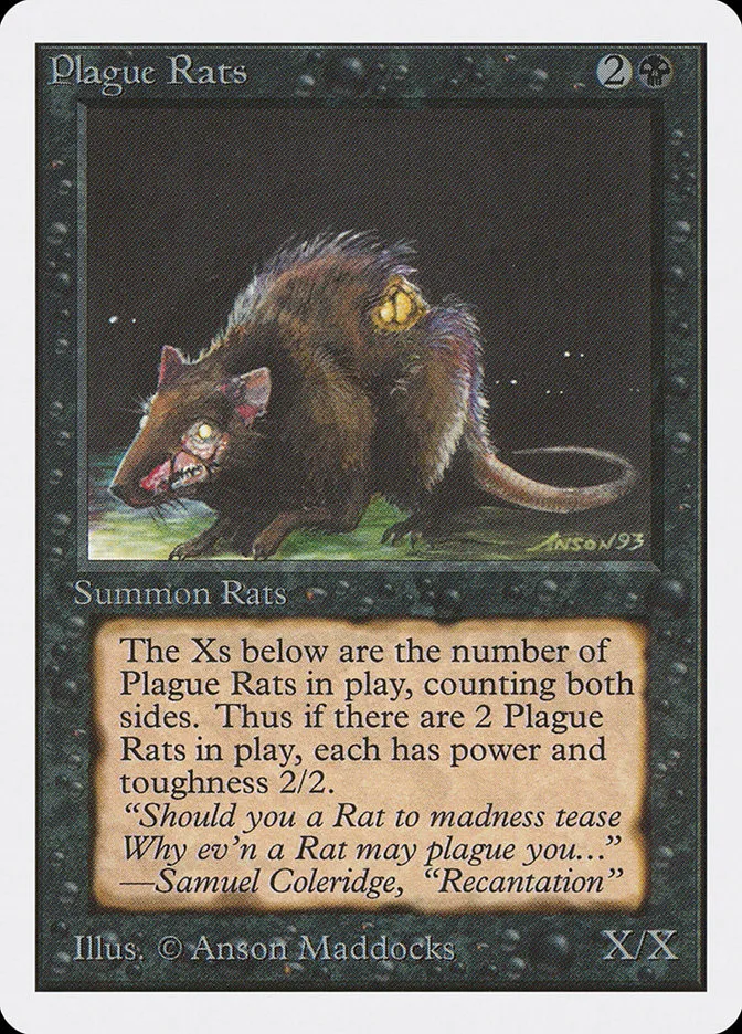 1993 Unlimited Edition Plague Rats #122 common card image