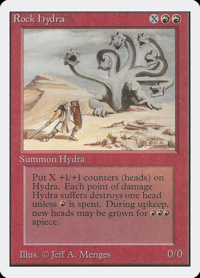 1993 Unlimited Edition Rock Hydra rare #172 rare card image