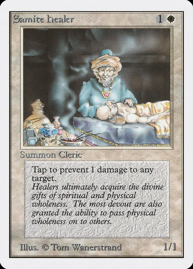 1993 Unlimited Edition Samite Healer common #38 common card image
