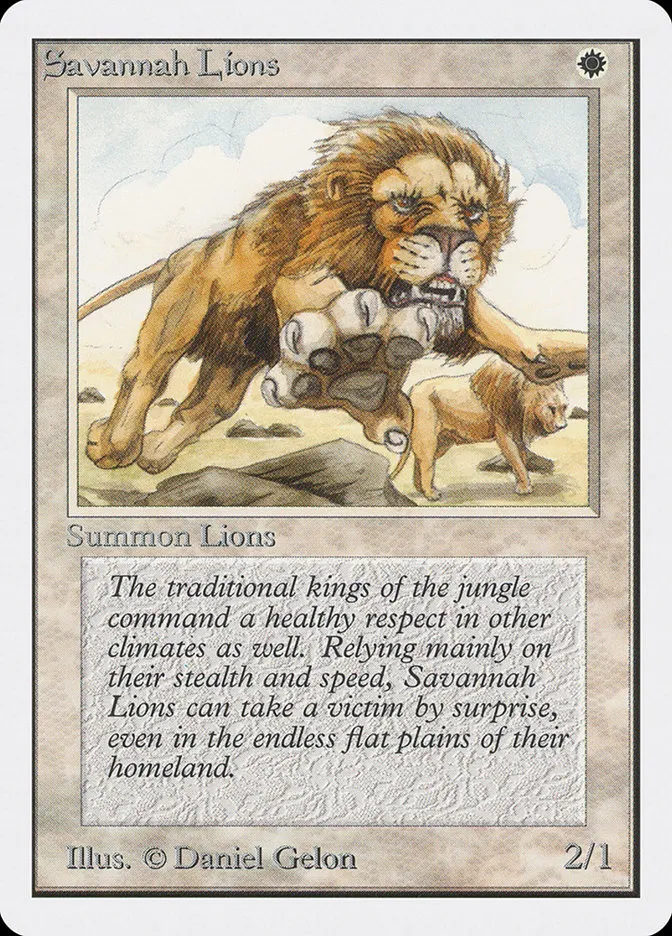 1993 Unlimited Edition Savannah Lions #39 rare card image