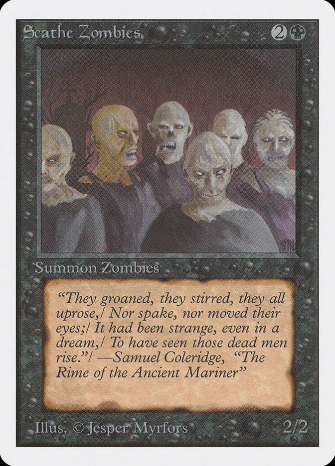 1993 Unlimited Edition Scathe Zombies common #126 common card image