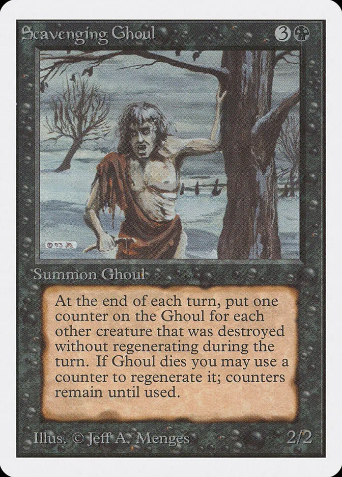 1993 Unlimited Edition Scavenging Ghoul uncommon #127 uncommon card image
