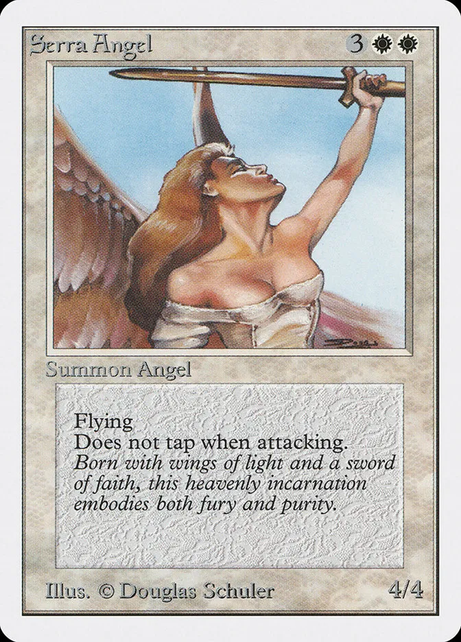 1993 Unlimited Edition Serra Angel uncommon #40 uncommon card image