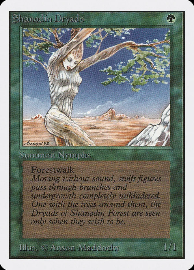 1993 Unlimited Edition Shanodin Dryads common #217 common card image