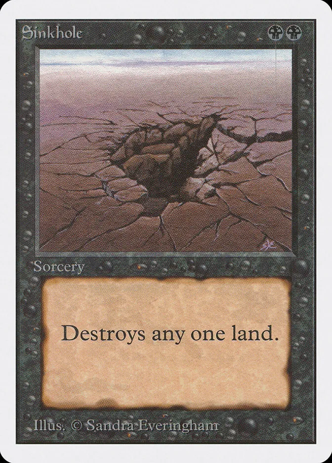 1993 Unlimited Edition Sinkhole common #130 common card image