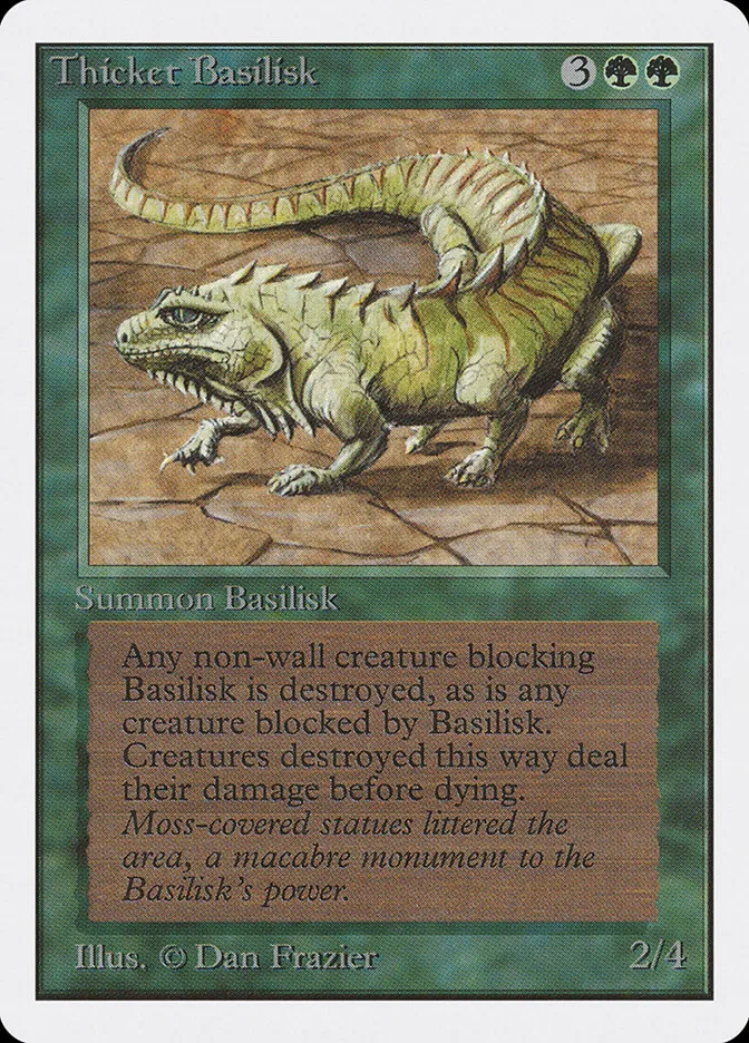 1993 Unlimited Edition Thicket Basilisk uncommon #219 uncommon card image