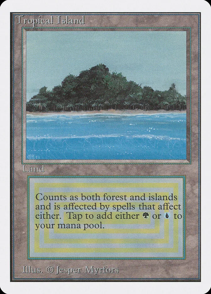 1993 Unlimited Edition Tropical Island rare #284 rare card image