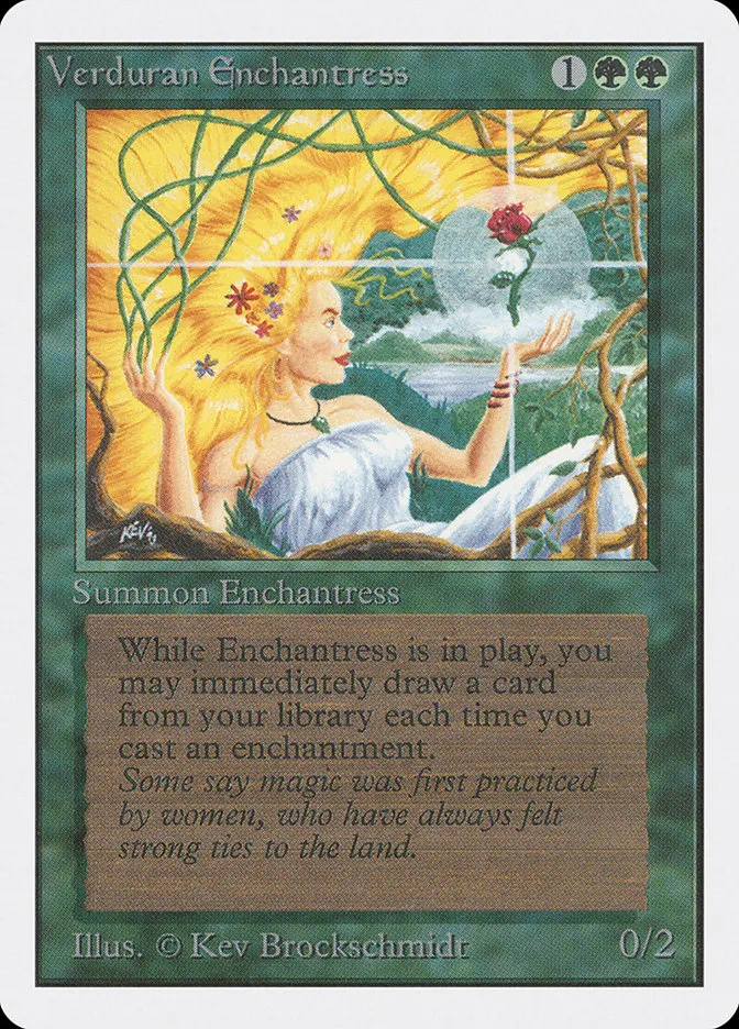 1993 Unlimited Edition Verduran Enchantress #223 rare card image