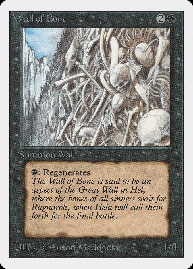 1993 Unlimited Edition Wall of Bone #133 uncommon card image