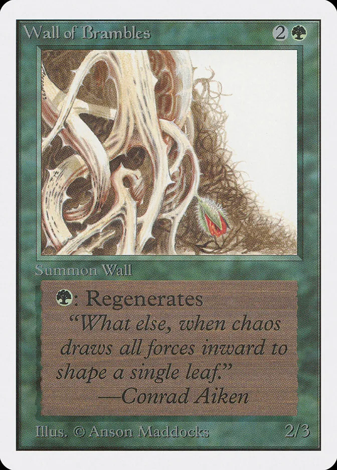 1993 Unlimited Edition Wall of Brambles #224 uncommon card image