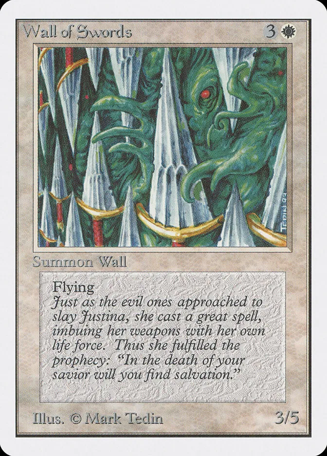 1993 Unlimited Edition Wall of Swords uncommon #43 uncommon card image