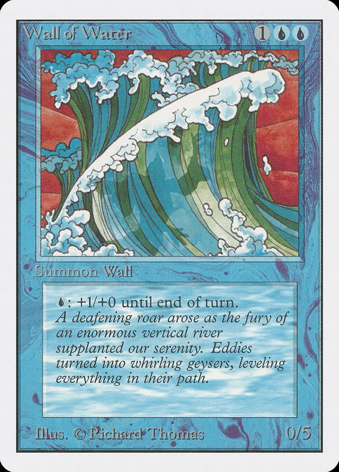 1993 Unlimited Edition Wall of Water uncommon #91 uncommon card image