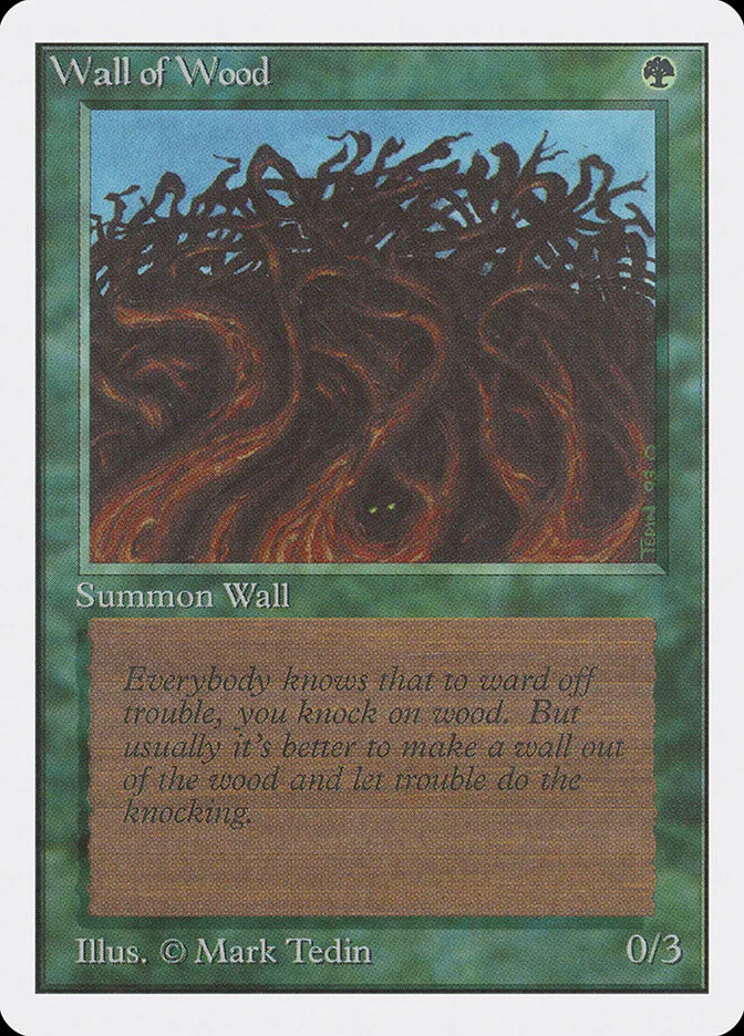 1993 Unlimited Edition Wall of Wood common #226 common card image