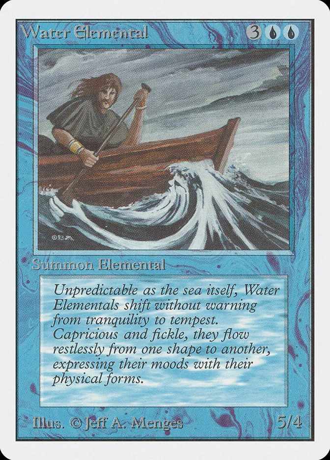 1993 Unlimited Edition Water Elemental #92 uncommon card image