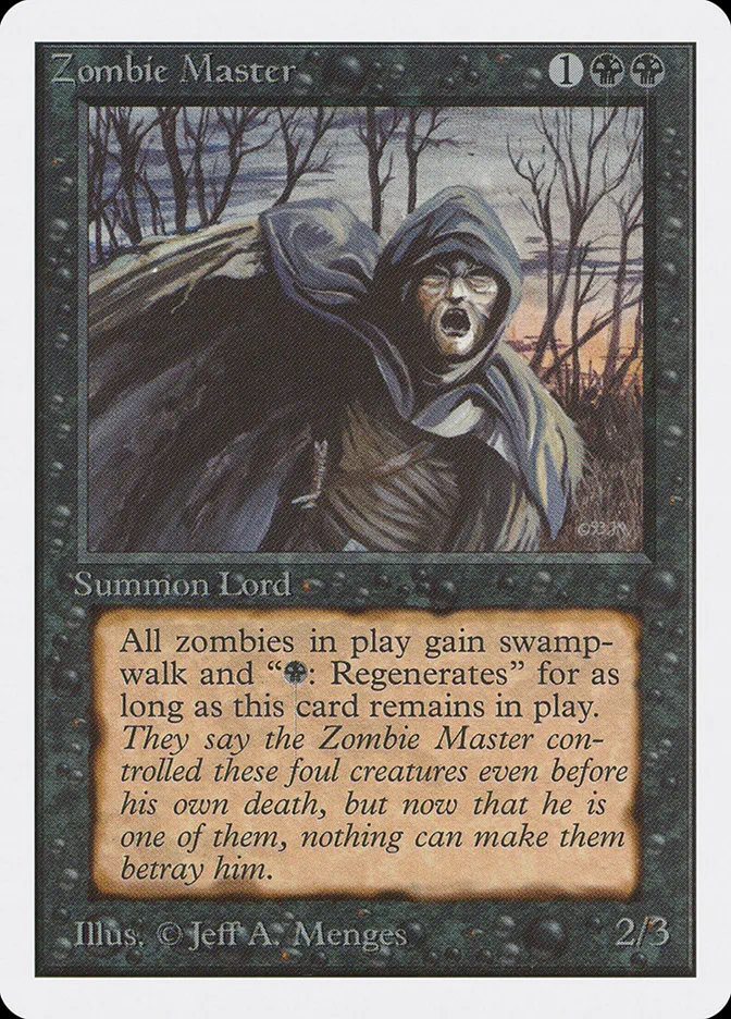 1993 Unlimited Edition Zombie Master #138 rare card image
