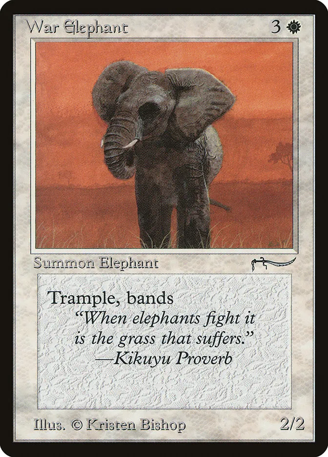 1993 Arabian Nights War Elephant common #11† common card image