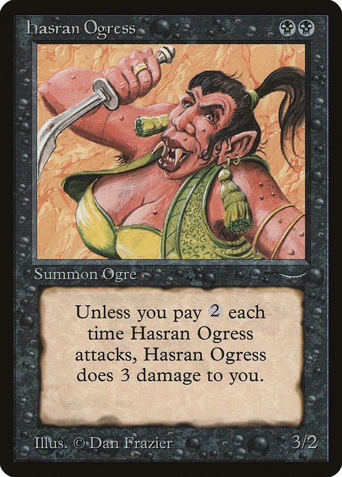 1993 Arabian Nights Hasran Ogress common #27† common card image