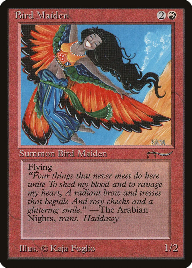 1993 Arabian Nights Bird Maiden common #37† common card image