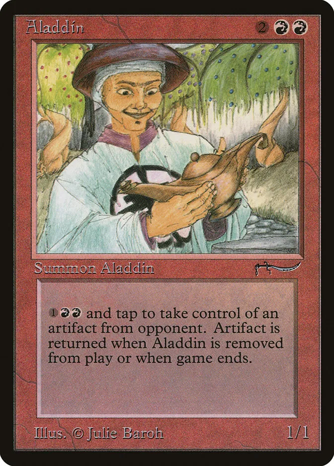 1993 Arabian Nights Aladdin rare #34 rare card image