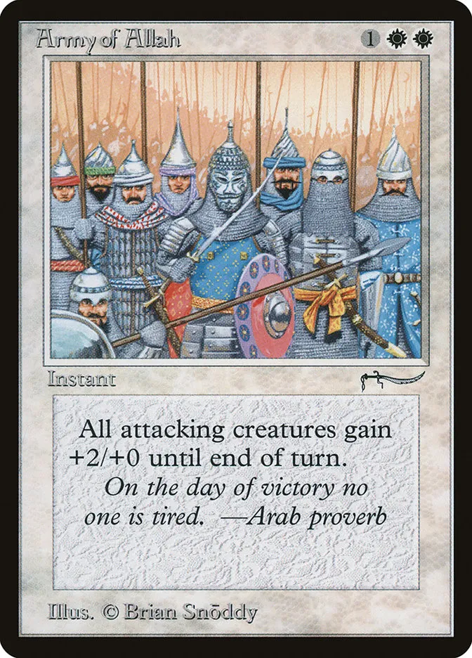 1993 Arabian Nights Army of Allah common #2 common card image