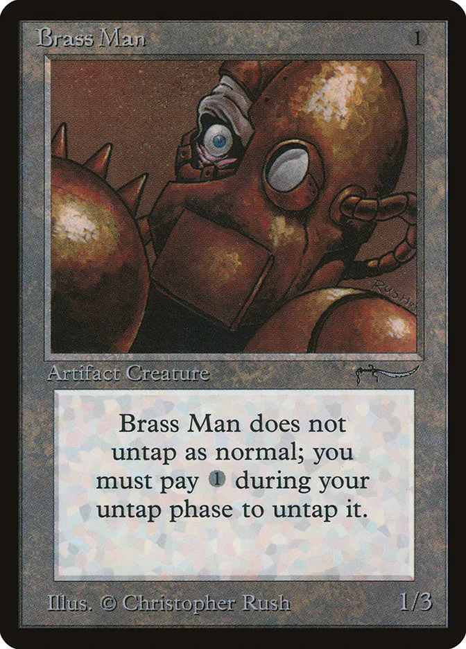 1993 Arabian Nights Brass Man uncommon #59 uncommon card image