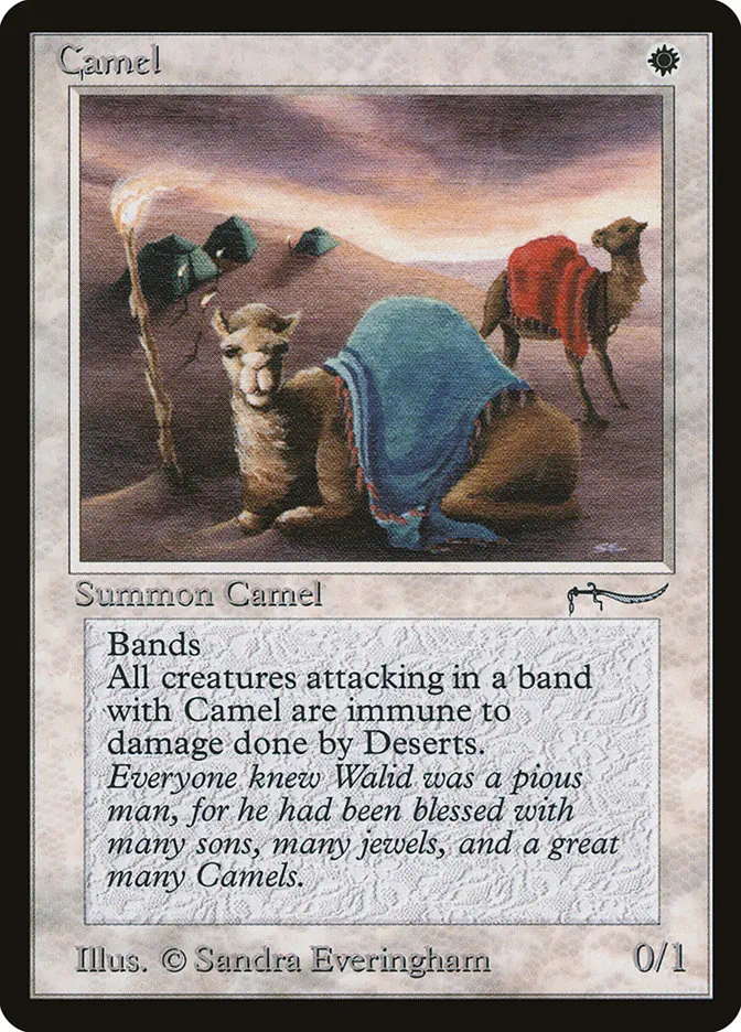 1993 Arabian Nights Camel common #3 common card image
