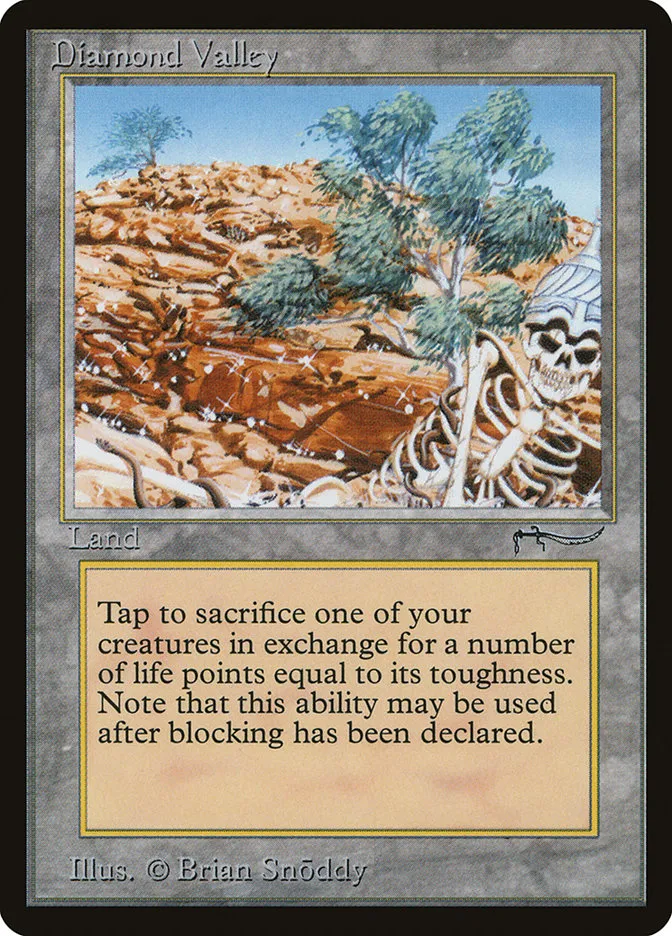 1993 Arabian Nights Diamond Valley rare #73 rare card image