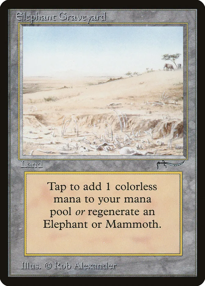 1993 Arabian Nights Elephant Graveyard rare #74 rare card image