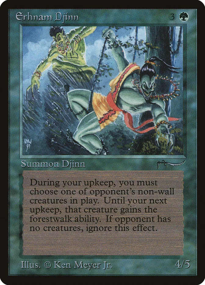 1993 Arabian Nights Erhnam Djinn #48 rare card image