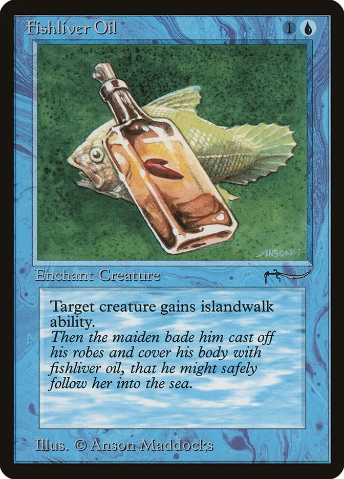 1993 Arabian Nights Fishliver Oil common #13 common card image