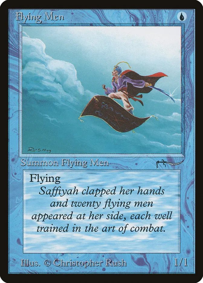 1993 Arabian Nights Flying Men common #14 common card image