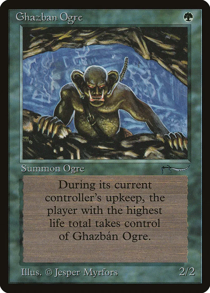 1993 Arabian Nights Ghazbán Ogre common #49 common card image