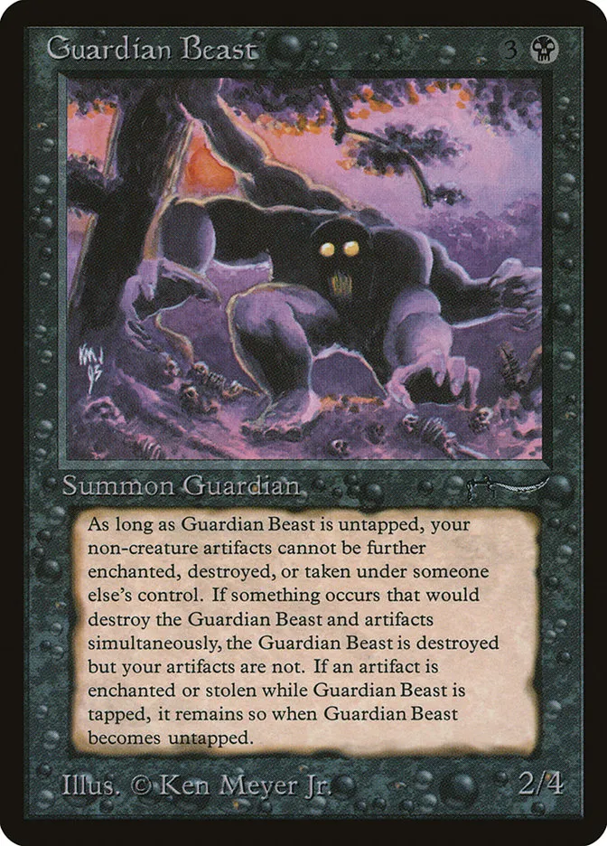 1993 Arabian Nights Guardian Beast rare #26 rare card image