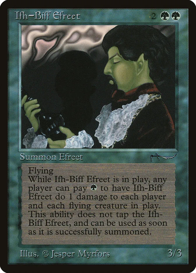 1993 Arabian Nights Ifh-Bíff Efreet rare #50 rare card image