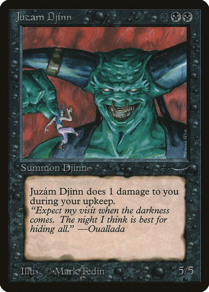 1993 Arabian Nights Juzám Djinn rare #29 rare card image